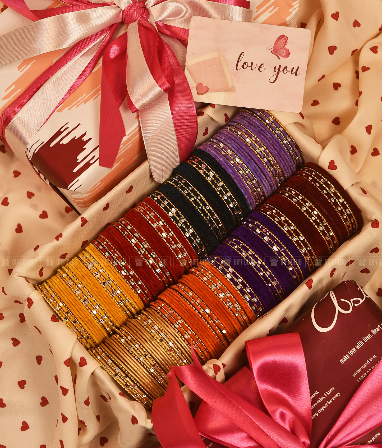 বর্ণালী (Churi 30.3) - Premium Multi-Color Velvet Churi Box