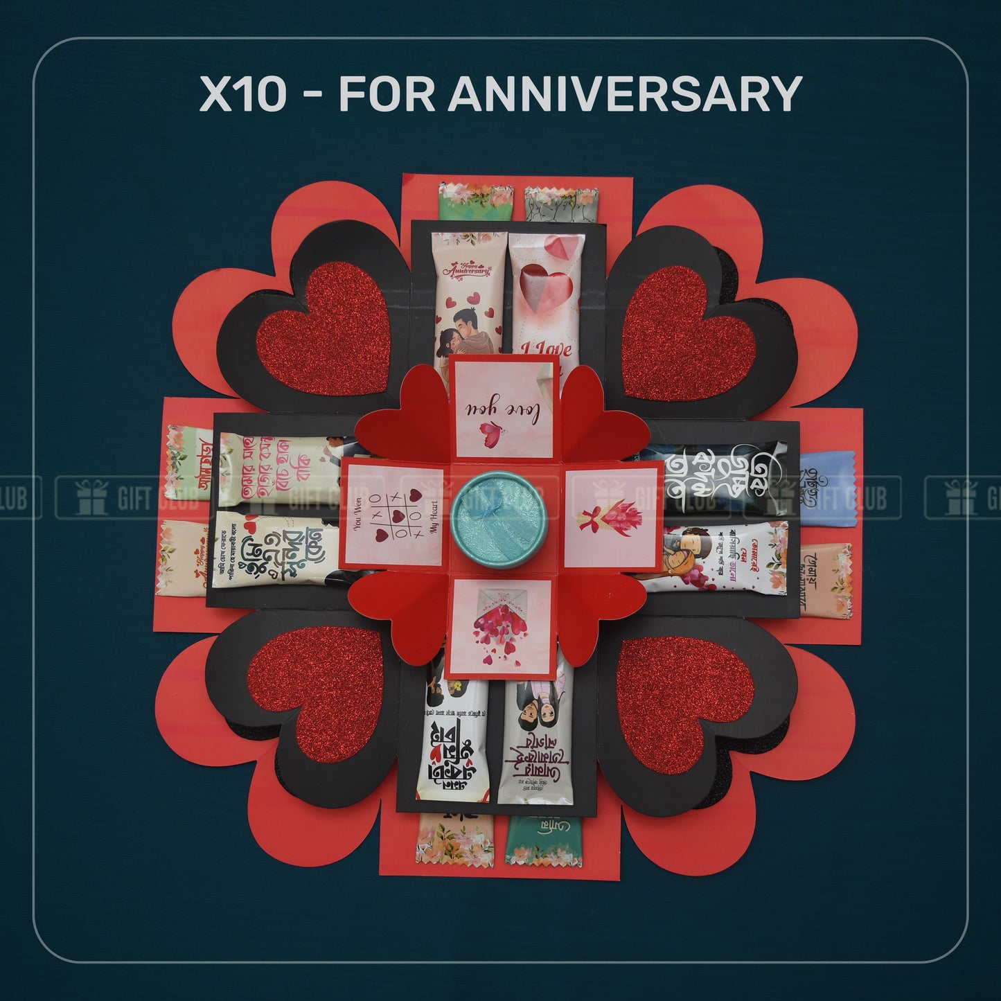X10 - 3 Layer Magical GIFT box for ANNIVERSARY (With Ring)