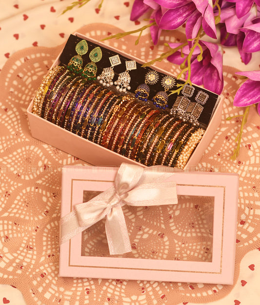 রূপবতীর সাজ (Churi 80.1) - Grand Kashmiri Churi & Jhumka Combo