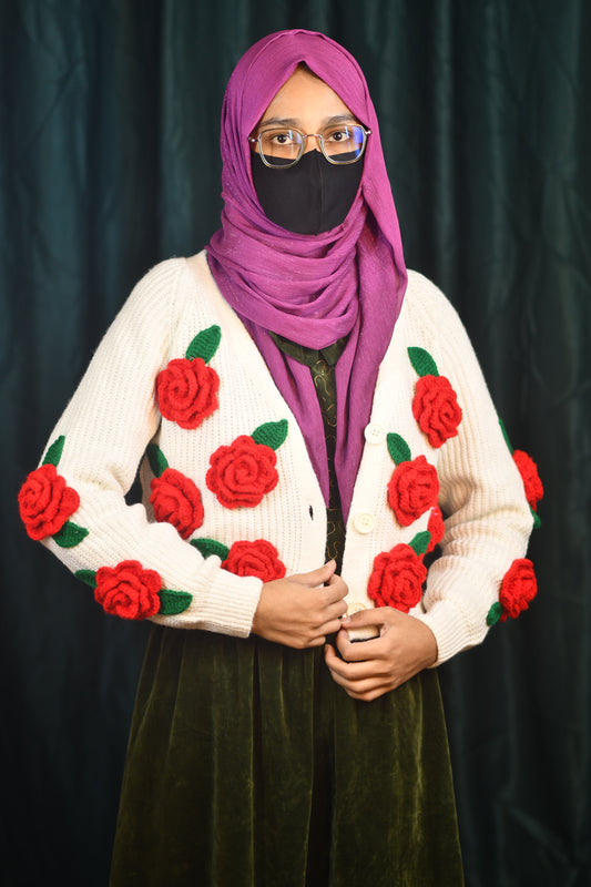 WC 01 - Hand-Crafted Rose Sweater