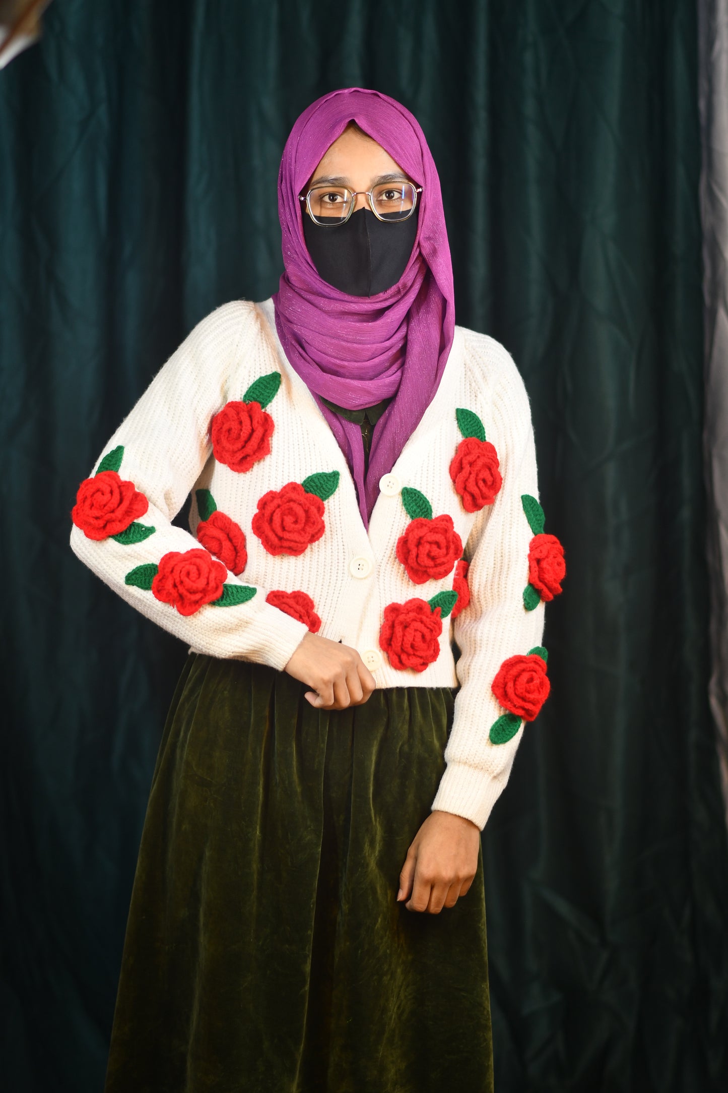WC 01 - Hand-Crafted Rose Sweater