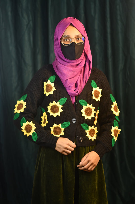 WC 04 - Hand Crafted Sun Flower Sweater