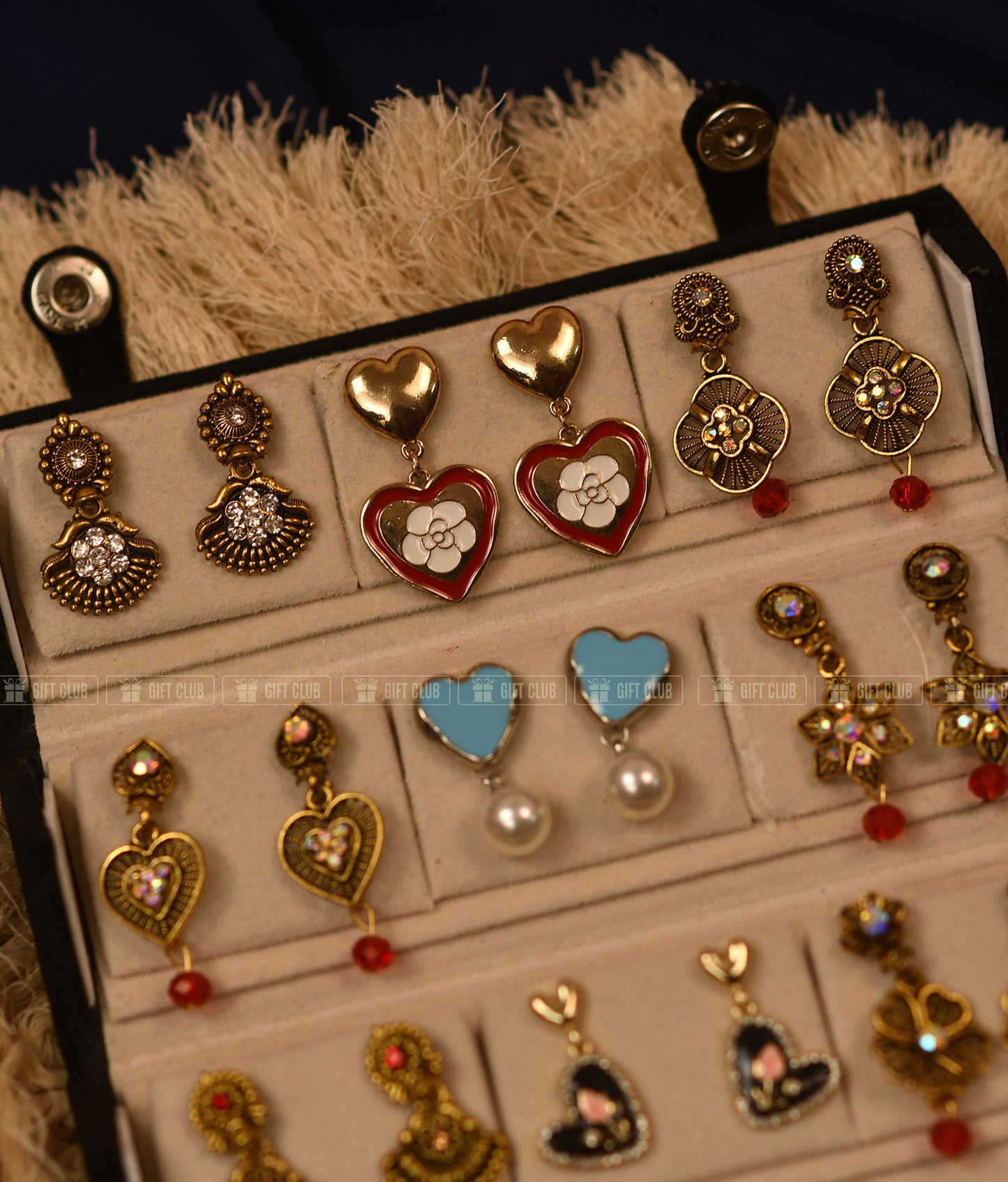 Aesthetic Earring Set with Premium Box - 12 Pairs