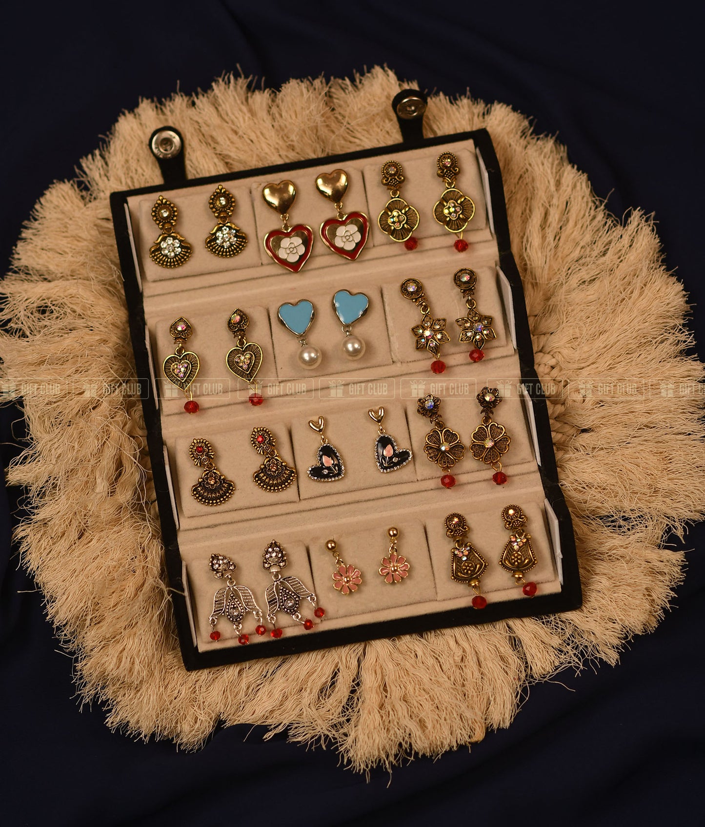 Aesthetic Earring Set with Premium Box - 12 Pairs