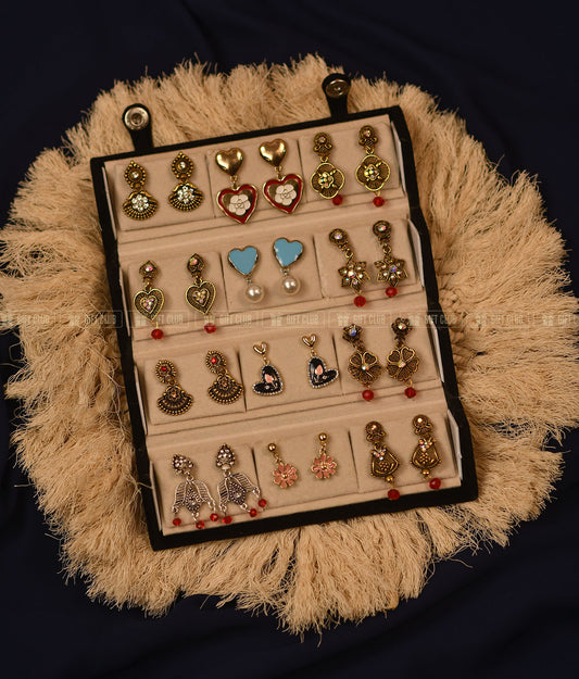 Aesthetic Earring Set with Premium Box - 12 Pairs