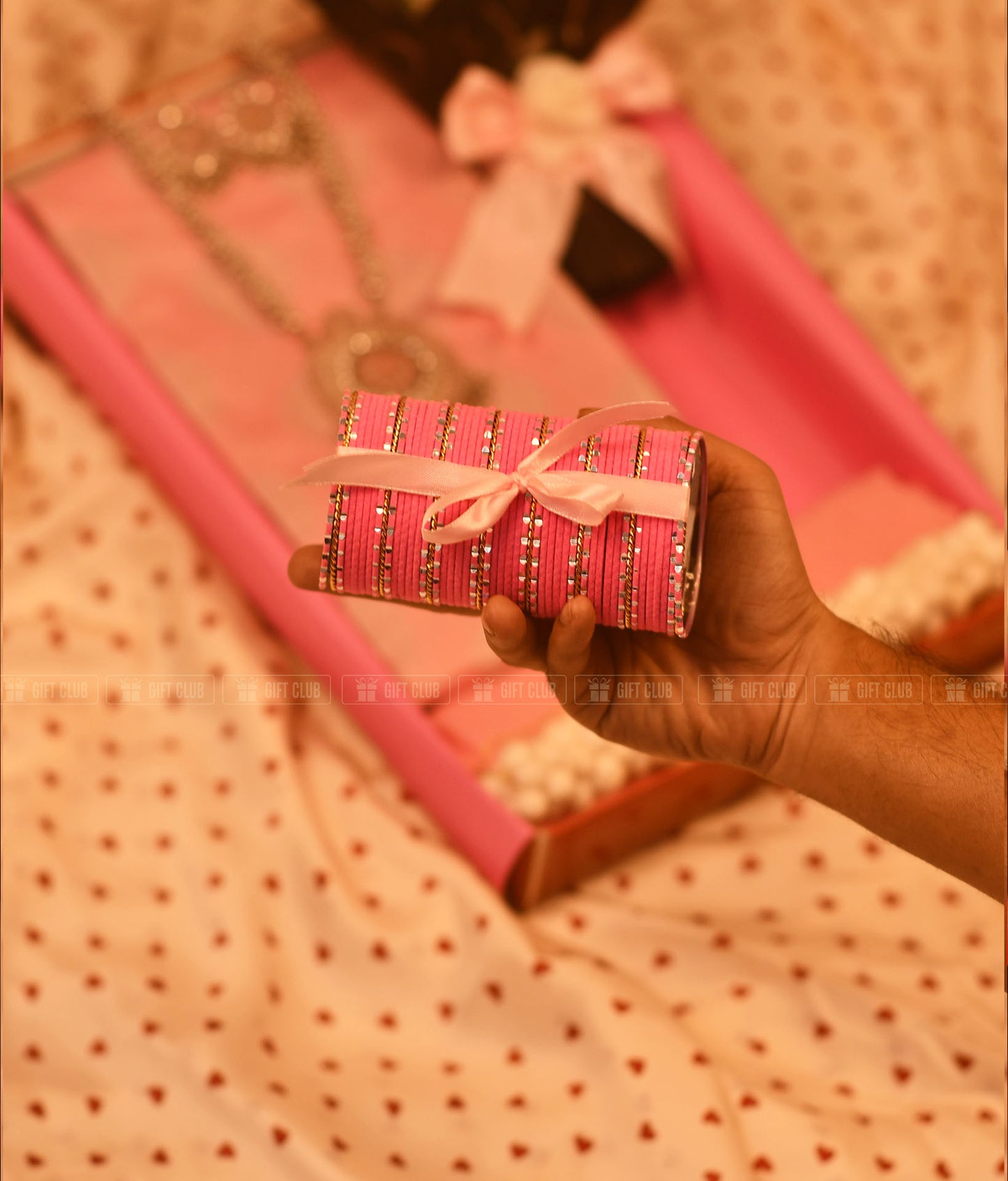 Eidi 1: "Blush Pink" Eid Special Saree & Salami Hamper