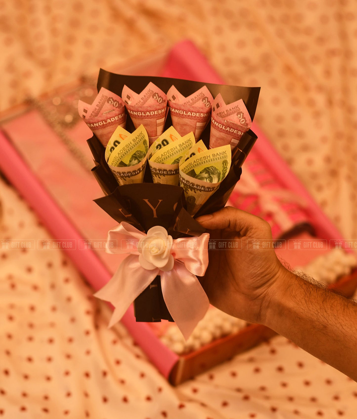 Eidi 1: "Blush Pink" Eid Special Saree & Salami Hamper