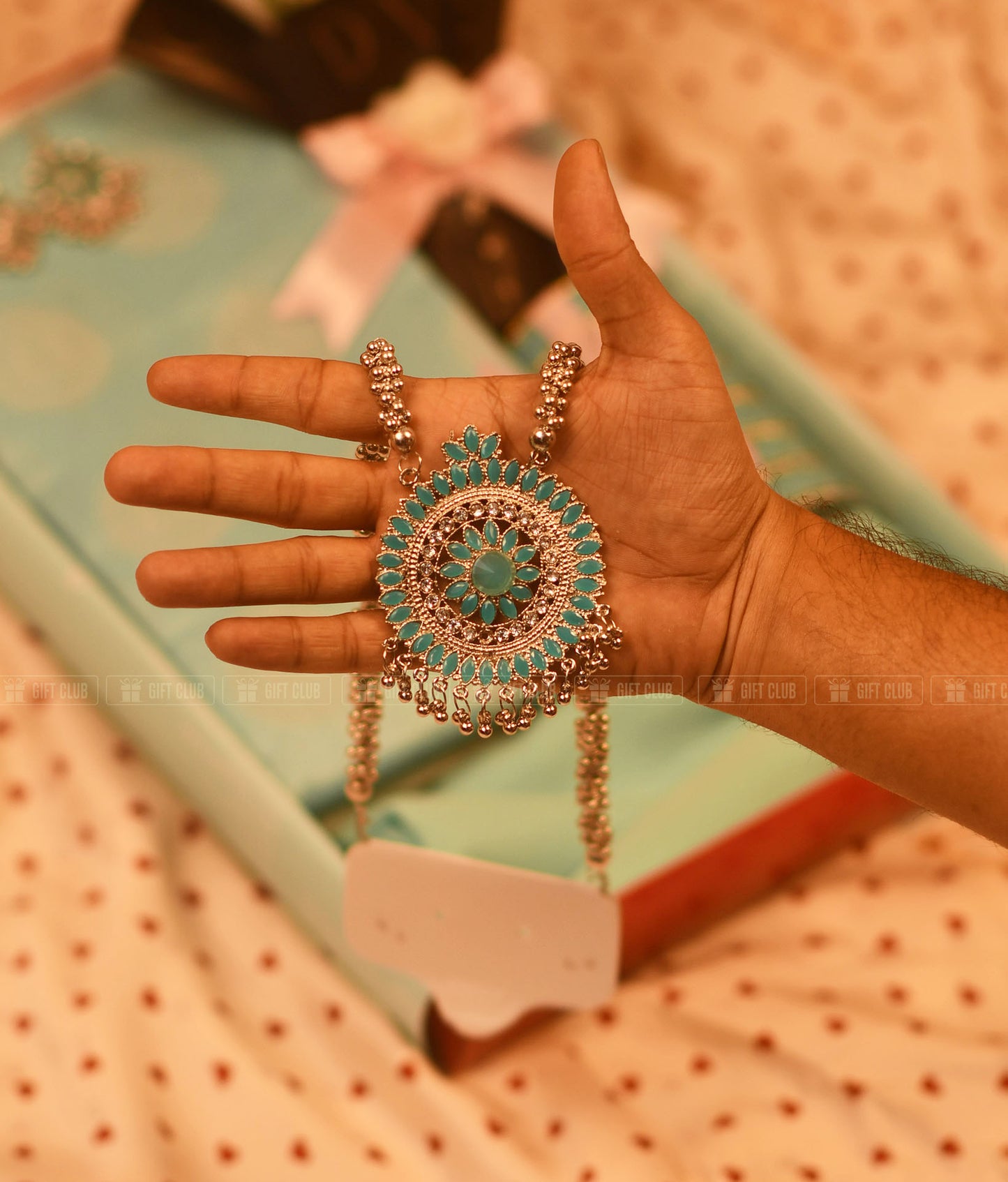 Eidi 2: "Ocean Blue" Eid Special Saree & Salami Hamper