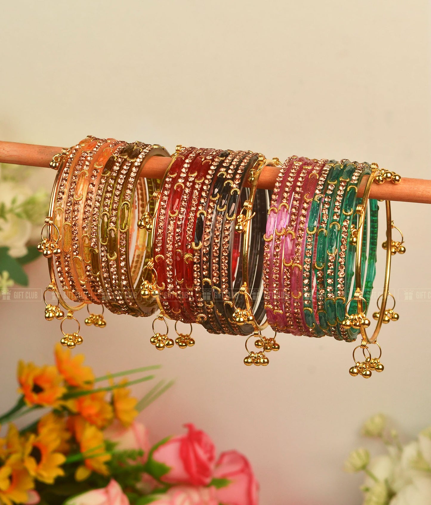 রিনঝিন ঘুঙুর (GC 50.11) - Multicolor Kashmeri Churi Set