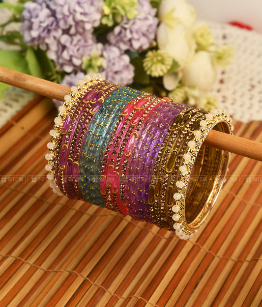 Vibrant Symphony (GC 50.14) - Premium Kashmeri Bangle Box