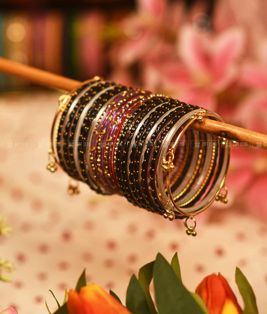 Dark Blossom (GCS 05) - Premium Mixed Bangle Collection