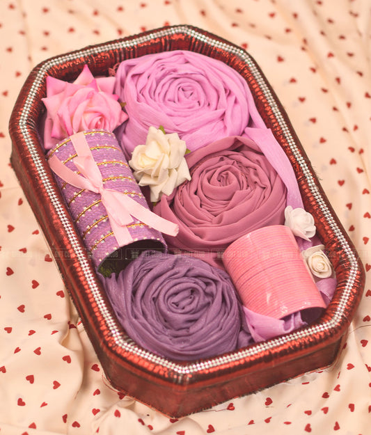 Hizabi Dala 2 : Aesthetic Lavender Hijab & Churi Dala Set
