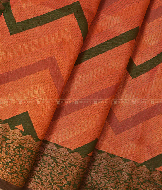 রঞ্জনা (KNJ 05) - Premium Zigzag Indian Silk Sharee