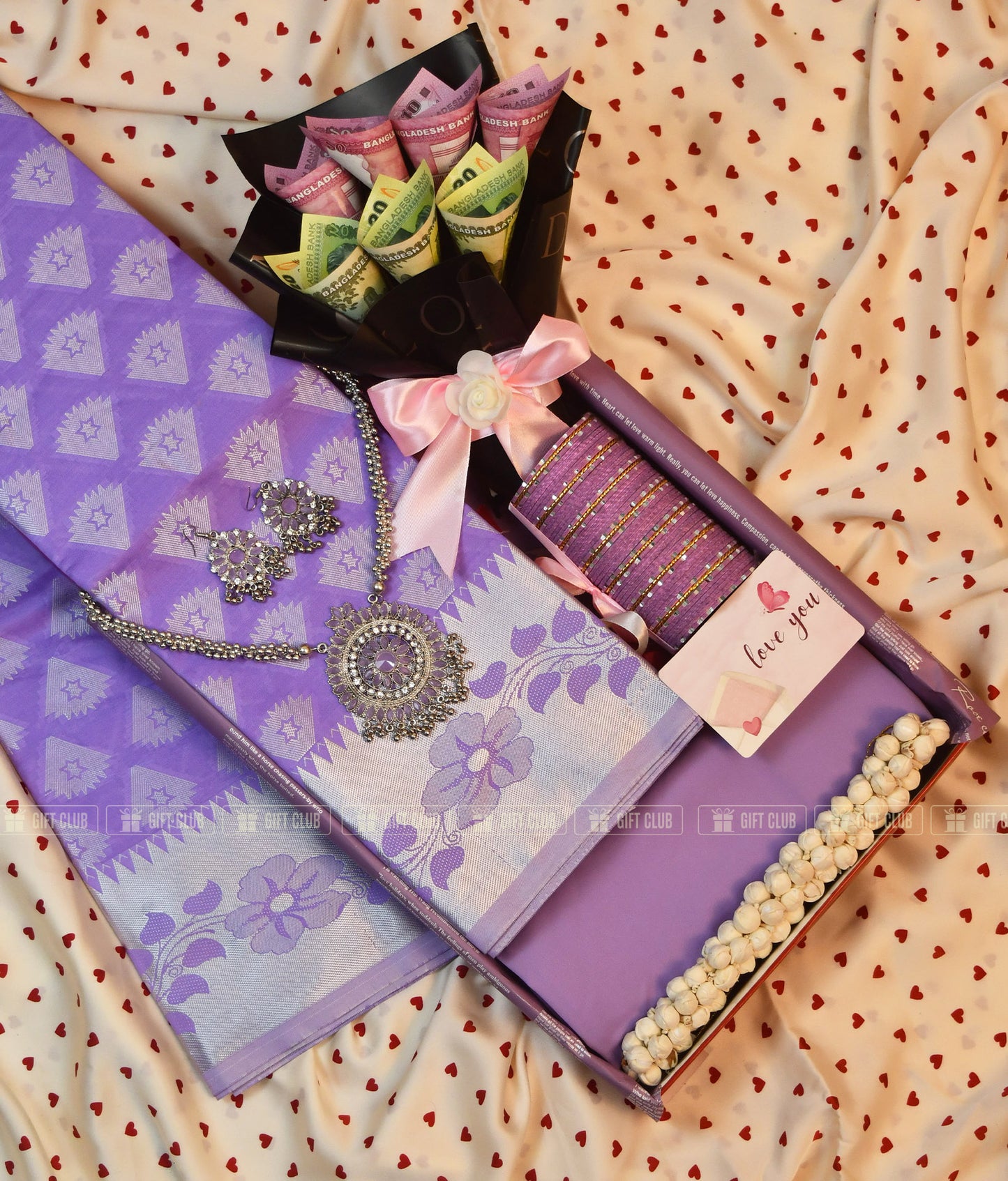 Eidi 33 : "Royal Purple" Eid Special Saree & Salami Hamper