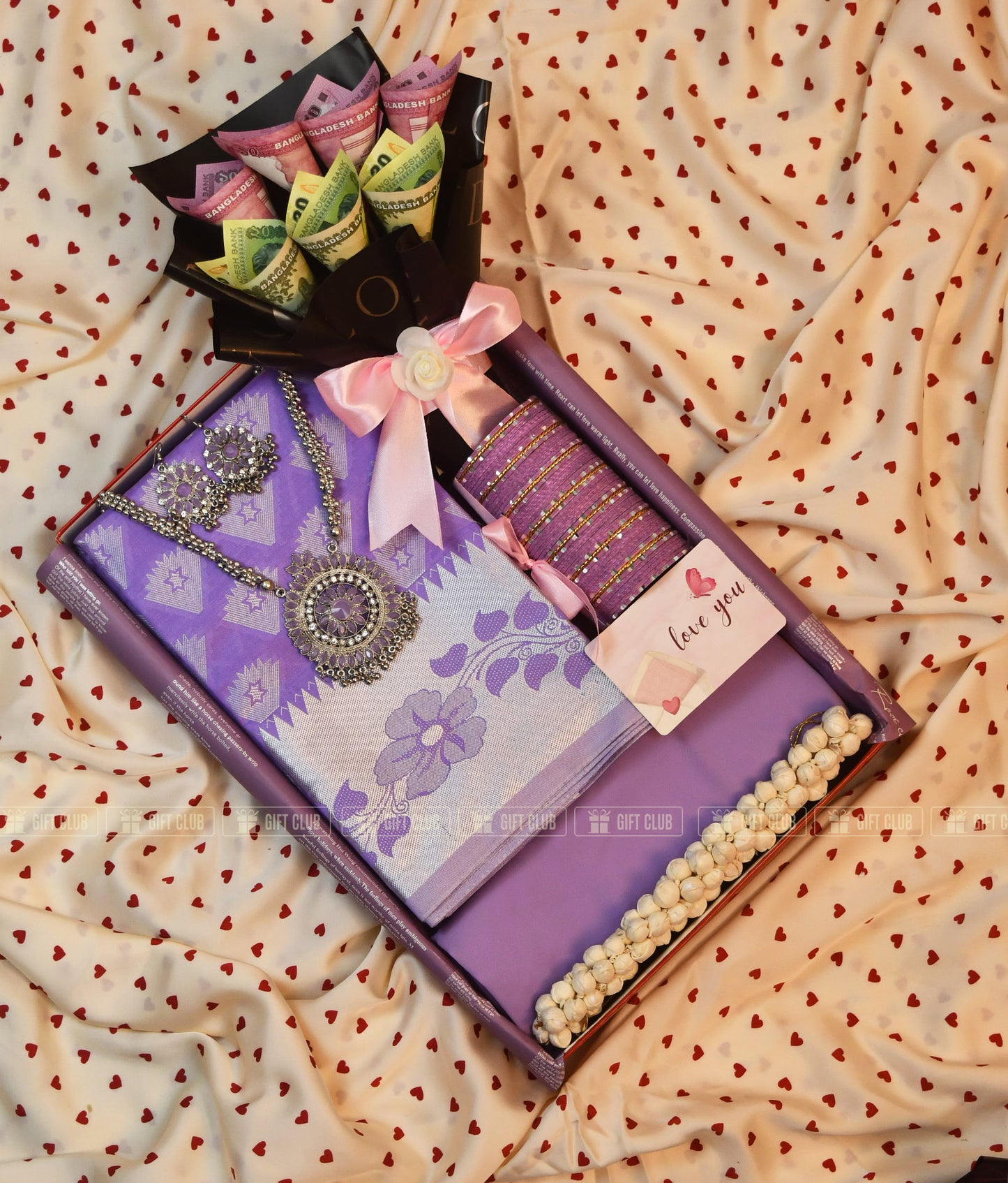 Eidi 3: "Royal Purple" Eid Special Saree & Salami Hamper