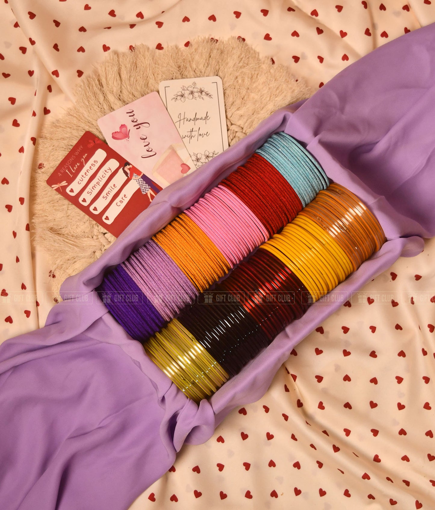 "The Perfect Blend (RC 10.3)" - Multi-Color Glass & Velvet Bangle Package