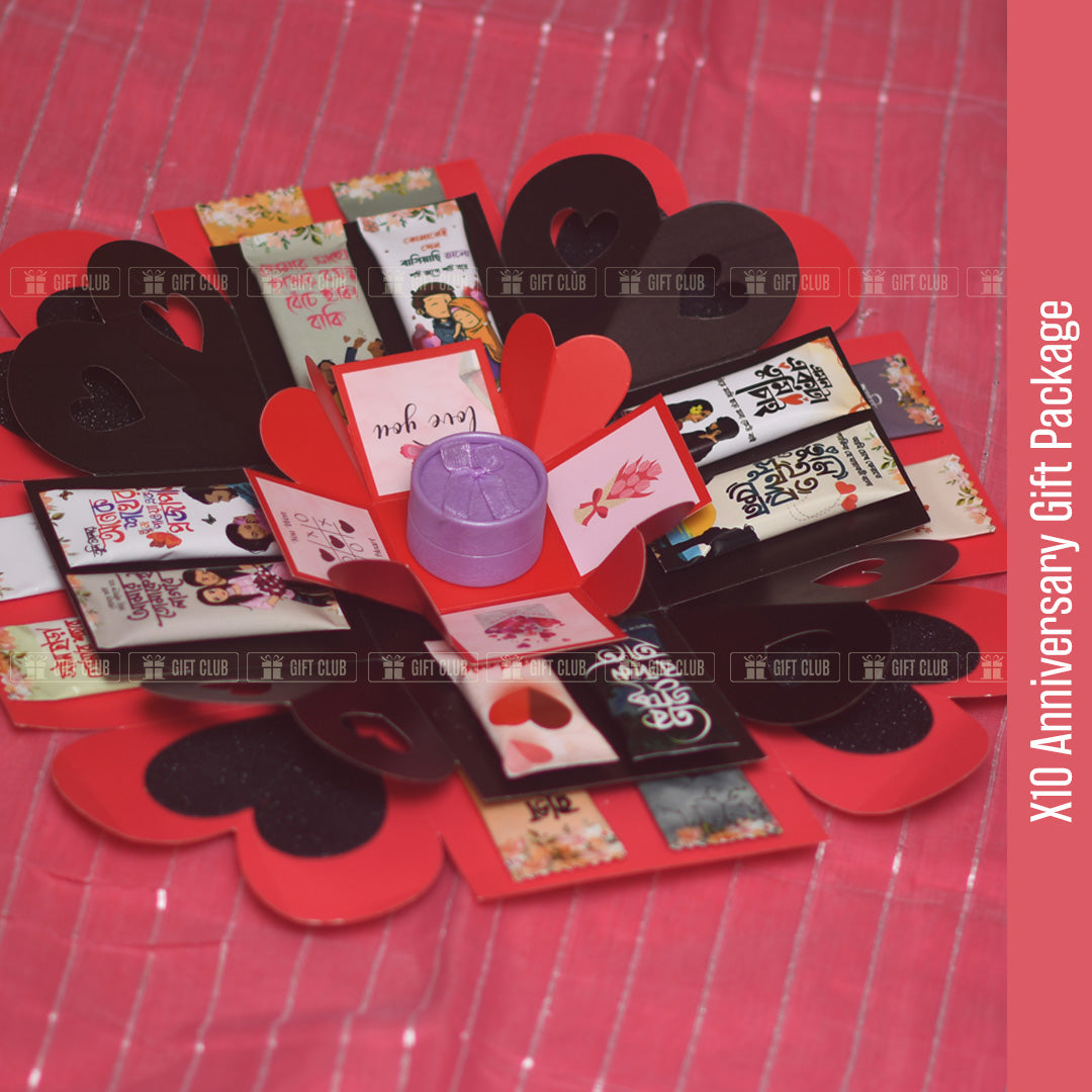 X10 - 3 Layer Magical GIFT box for ANNIVERSARY (With Ring)