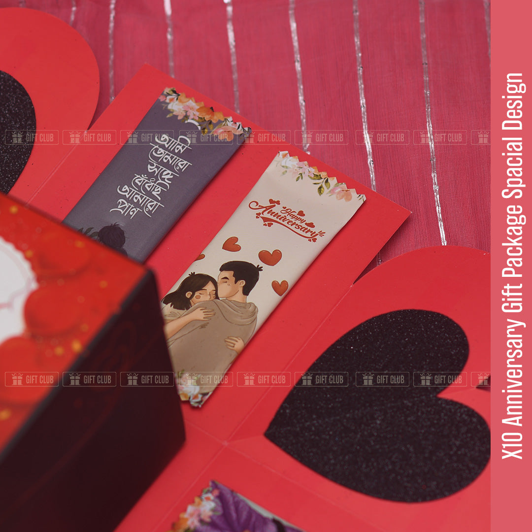 X10 - 3 Layer Magical GIFT box for ANNIVERSARY (With Ring)